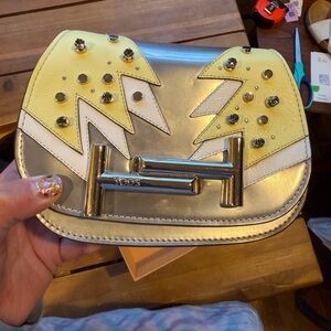 Tod's Yellow and Silver Crossbody Bag